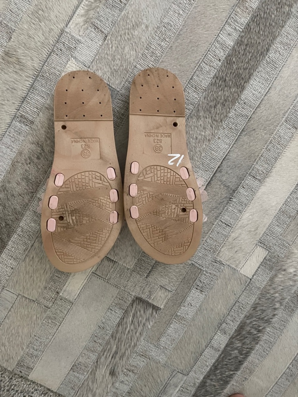 Pink Floral Slide Sandals - Picture 3 of 3